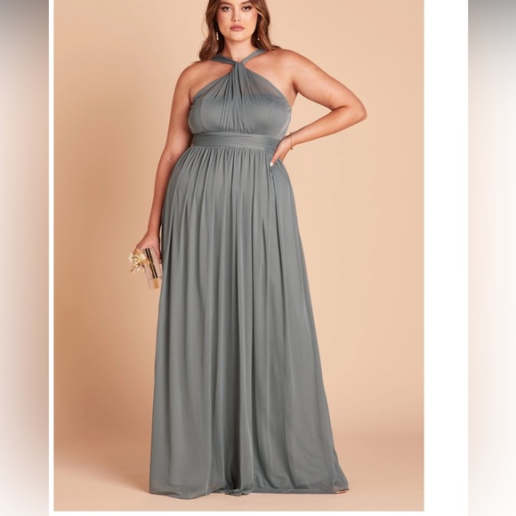Birdy Grey Kiki Chiffon Bridesmaid Dress. Sea Glass Size 2XL NWOT!! NEW - Picture 1 of 7
